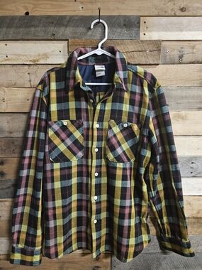 The North Face Men’s Plaid Button-Down Shirt in Yellow, Pink & Blue